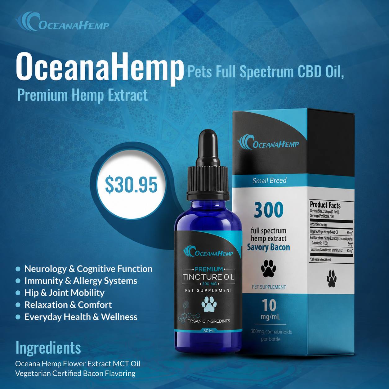 OceanaHemp Pets Full Spectrum CBD Oil